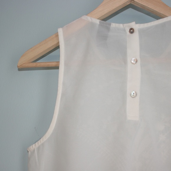 White Sheer Embroidered Tunic Top - Picture 5 of 5
